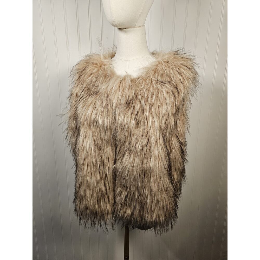 BB Dakota Bedrock City Faux Fur Vest Women's Size M - Picture 1 of 10